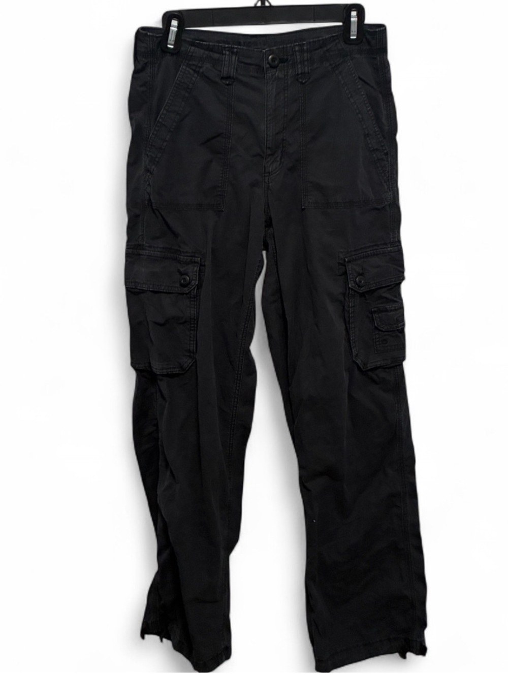 American Eagle Black Baggy Jogger Cargo Pants — Casual Utility Style